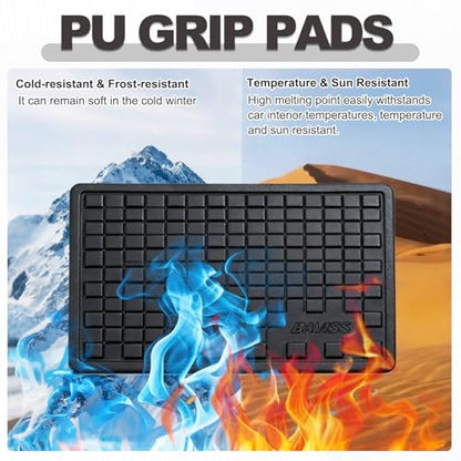 2Pcs Car Dashboard Anti-Slip Mat, 5.12" x 3.15" Phone Grip Pad Non-Slip PU Mat Anti-Skid Holder for Phone Keys Sunglasses Electronic Devices, Transparent - color: Transparent, size: 5.12" x 3.15"