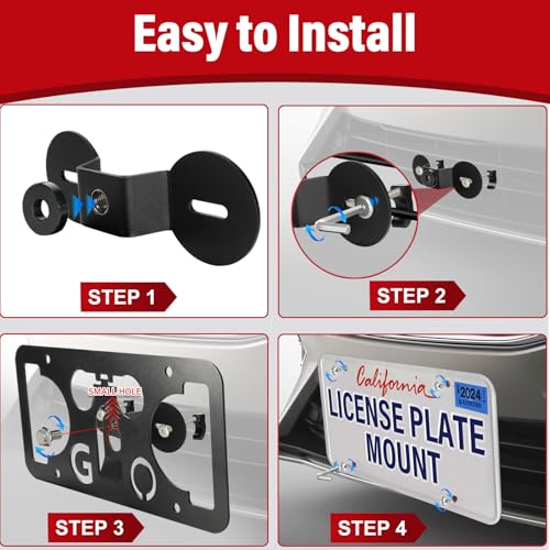 No Drill Front License Plate Frame Fits Volkswagen Atlas 2018-2026