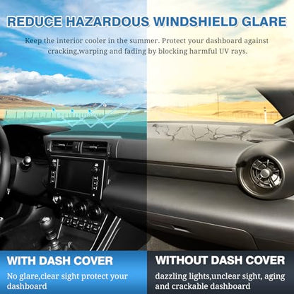 FIILINES Dash Cover for 2022-2025 2026 Toyota GR86/Subaru BRZ, Dashboard Mat Exact Fit for GR86/BRZ Accessories Dashboard Pad Carpet Dash Mat Sunshade Non-Slip Polyester Protector No Glare Black - size: For GR86/BRZ 2022-2026
