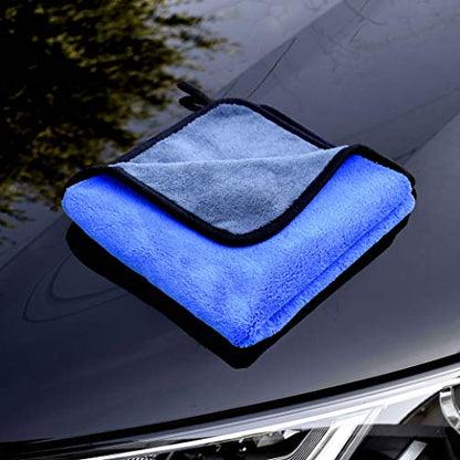 Kemes Microfiber Towels for Cars 3 Pieces 500 GSM polishing Cleaning Home, car and Motorbike - 12 x 12 Inches (30x30cm)