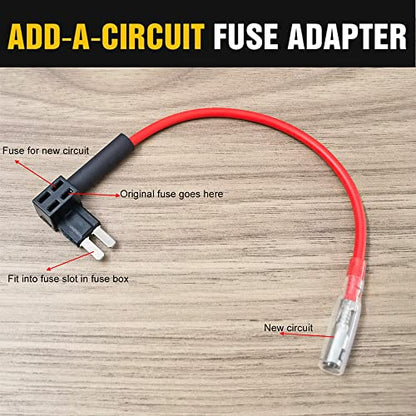 Gebildet Dash Cam Hardwire Kit, Car Dash Camera Micro Charger Hard Wire Kit for Dashcam DC 12-24V to 5V/2.5A Low Voltage Protection 24h Parking Surveillance with Fuse Tap - style: Micro -3 wire with fuse tap
