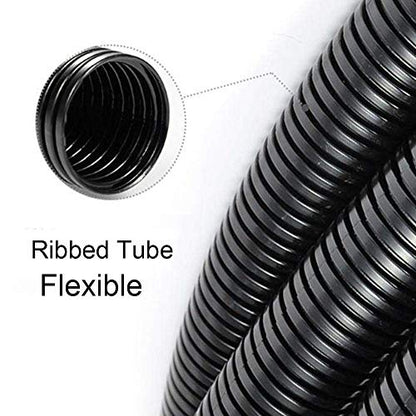 ZhiYo 10FT 1” Wire Loom Split Tubing Auto Wire Conduit Flexible Cover - color: Black, size: 10FT 1”