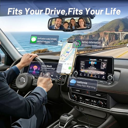 Phone Mount for Nissan Rogue S/SV/Rock Creek (2021-2026,Fit 8inch ONLY), Altima Platinum (2019-2025), Sentra SR/SV (2020-25), 15W Wireless Charger, Magnetic Phone Holder, 360°, Magsafe, Hands Free - size: Nissan Rogue | 2021-2025 (8" Screen)