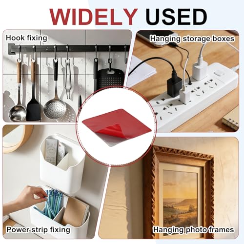 40 Pcs Double Sided Adhesive Pads, 0.79" x 0.79" Dash Cam Sticky Pads Self-Adhesive Square Mounting Foam Tape Waterproof & Heat Resistant for Car Walls Picture Home Decor, Red - size: 0.79" x 0.79"