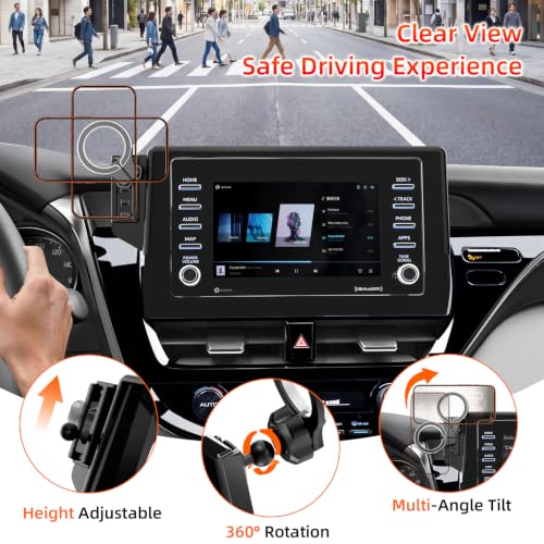 Magnetic Phone Holder for Toyota Camry 2021-2024 7-Inch Screen, for MagSafe - size: 7" Screen
