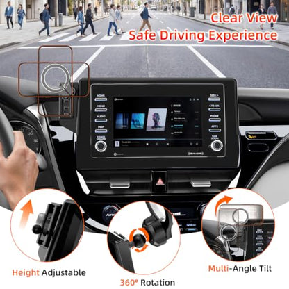 Magnetic Phone Holder for Toyota Camry 2021-2024 7-Inch Screen, for MagSafe - size: 7" Screen