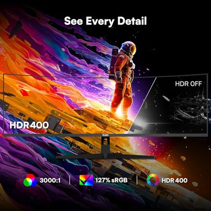 49 Inch Curved Ultrawide Monitor, DQHD 5K, 165Hz | 32:9 1500R VA Display, 1ms MPRT, G-Sync & FreeSync, HDR400, 127% sRGB, Adjustable Stand, HDMI & DP, VESA, Gaming & Creating - size: 49 inch