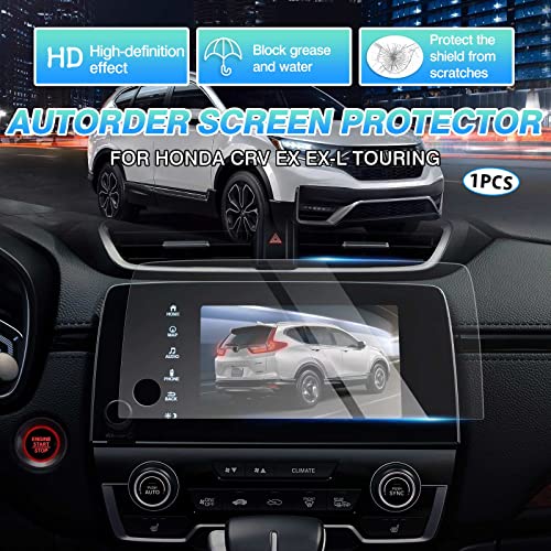 Autorder Screen Protector for 2017-2020 2021 2022 Honda CR-V CRV EX EX-L Touring Tempered Glass 9H Navigation Touchscreen Protective Film(7-Inch) - size: 2017-2022 CR-V