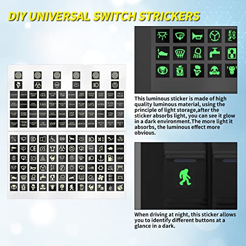 Joinfworld 6 Gang Rocker Switch Panel 12V Marine Boat Switch Panel Waterproof 12 Volt Blue LED Light Toggle Switch Panel ON Off with Pre-Wired for Boat Automotive Car Truck RV UTV - style: 6 Gang