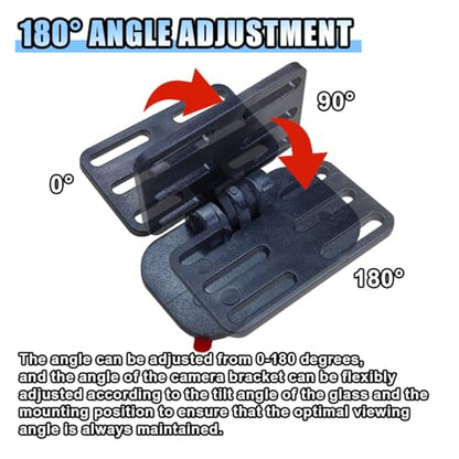 Car Rear Camera Holder, Adjustable Vehicle Backup Camera Mount, Strong Adhesive Dash Cam Rear Camera Rear Windshield Bracket for Car, SUV, RV, Truck (1 Set) - size: 1 SET