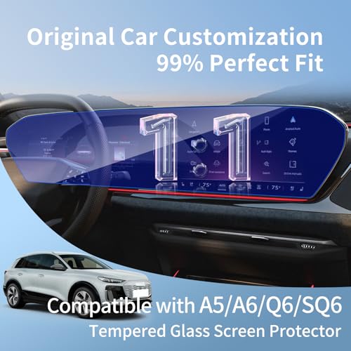Screen Protector for 2026+ Audi A6/A5/S5/Q6/SQ6 14.5-Inch Curved Integrated - color: For 25-26 Audi A5/A6/Q6/SQ6 AIO Blue