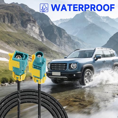 Eightwood Waterproof Fakra Z Female to Male Extension Cable 16.4ft - size: 16.4ft/500cm