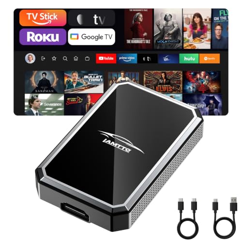 LAMTTO 2-in-1 Wireless CarPlay Adapter, HD Media Port for TV Stick/Switch