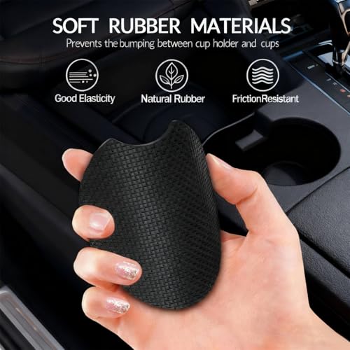 2PCS Adorable Dog Car Cup Holder Coasters Universal Anti-Slip Rubber Mat - color: Little White Dog