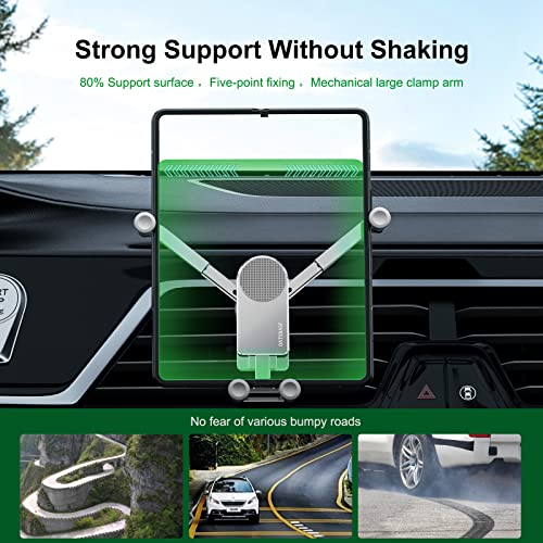 Z Fold 7 Car Mount Accessories, Gravity Linkage, A Vent (Silver) - color: Sliver-V
