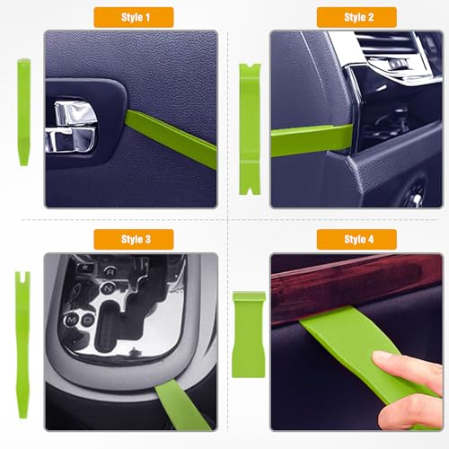 GOOACC 6PCS Auto Trim Removal Tool Kit Green - color: 6pcs Trim Removal Tool Green
