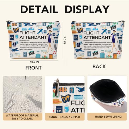 JIUWEIHU Flight Attendant Gifts Makeup Bag, Dog Gifts Cosmetic Bags - color: Multicolor 0071