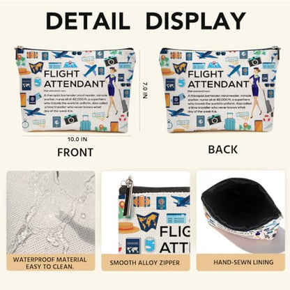 JIUWEIHU Flight Attendant Gifts Makeup Bag, Dog Gifts Cosmetic Bags - color: Multicolor 0071
