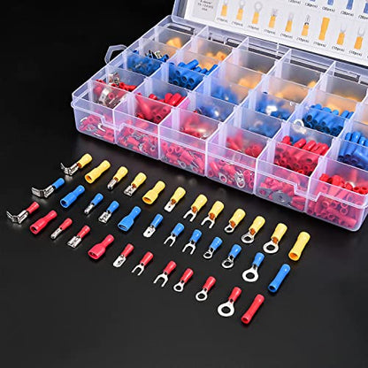 Nilight 1500PCS Mixed Quick Disconnect Insulated Electrical Crimp Terminals - color: 1500PCS Mixed Crimp Terminals