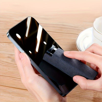 2-in-1 Microfiber Screen-Cleaning Tool with Spray Bottle and Cloth, Portable Dry Cleaner for Phones Tablets TVs Glasses Cars, Purple - color: purple