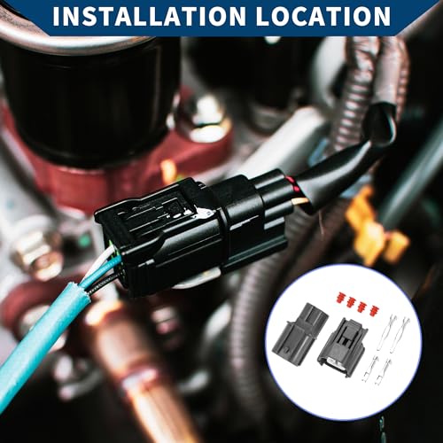 Cable Horn Rear Door Lock Motor Connector Plug for Honda/Inner Male Female Wire Terminal Connector/Waterproof Plastic 2mm Series / 1 Set Gray 2 Pin
