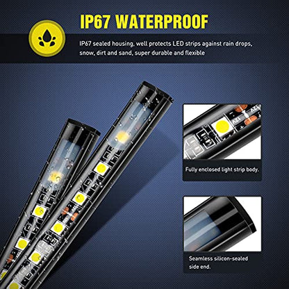 Nilight - TR-05 2PCS 60 Inch 180 LEDs Bed Strip Kit with Waterproof on/Off Switch Blade Fuse 2-Way Splitter Extension Cable for Cargo, Pickup Truck, SUV, RV, Boat , 2 Years Warranty - color: Truck Bed Light Strip