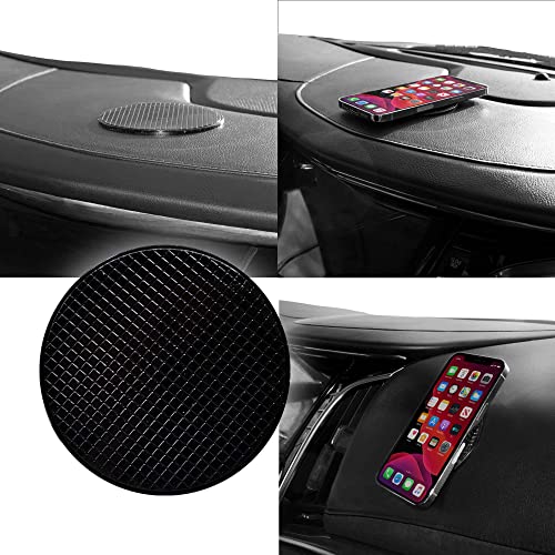 Non-Slip Sticky Gel Pad for Car Dashboard, Large Thick Anti Slip Grip Mat for Cell Phone, Radar Detector, Tablet, GPS, Keys or Sunglasses, Large Round 5.5”