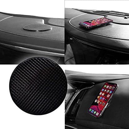 Non-Slip Sticky Gel Pad for Car Dashboard, Large Thick Anti Slip Grip Mat for Cell Phone, Radar Detector, Tablet, GPS, Keys or Sunglasses, Large Round 5.5”