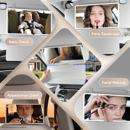 Upgraded Car Sun Visor Mirror Vanity as Gifts for Women Girl Men Makeup