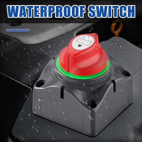Joinfworld Battery Disconnect Switch 12V-48V Waterproof Marine Battery Cut Off Switch Master for Car Boat RV ATV UTV Vehicles - color: 275A On-Off