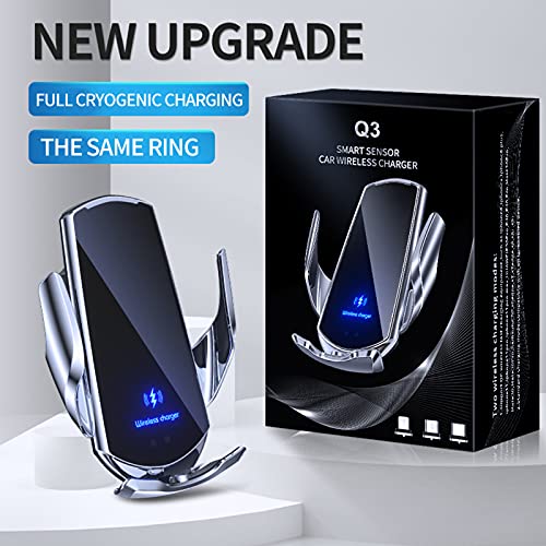 Wireless Car Charger Automotive Electric Induction 15W Wireless Charger Car Vent Mount Bracket Fast Charging Auto-Clamping Car Phone Holder Mount Air Vent Phone Holde (Gold) - color: Gold