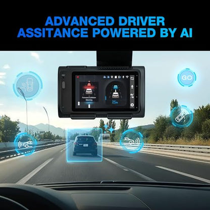 Type S T400 AI-Powered Driver Assistance 4K Dash Cam with ADAS, Collision Warnings, Lane and Pedestrian Detection, Vehicle Departure Reminders, Front Rear Smart Incident Video Surveillance, SD Card - style: 4K