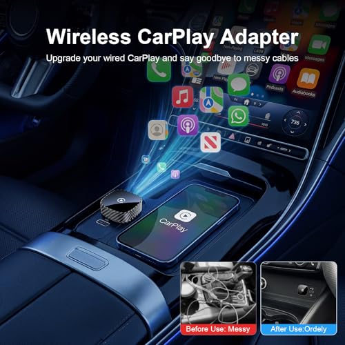 Wireless CarPlay Adapter for Apple iPhone & Android Auto 2026 Upgrade