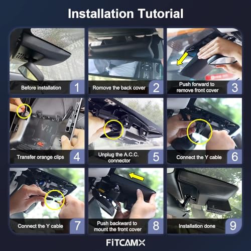 Fitcamx Used 4K Dash Cam Suitable for Toyota Corolla Cross 2023-2026 & Hybrid (NOT Corolla), OEM Factory Look, UHD 2160P Video, Built-in WiFi & APP, Loop Recording, G-Sensor, Plug & Play, NO SD Card - style: USED: Front 4K Only