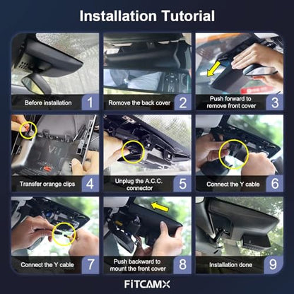Fitcamx Used 4K Dash Cam Suitable for Toyota Corolla Cross 2023-2026 & Hybrid (NOT Corolla), OEM Factory Look, UHD 2160P Video, Built-in WiFi & APP, Loop Recording, G-Sensor, Plug & Play, NO SD Card - style: USED: Front 4K Only