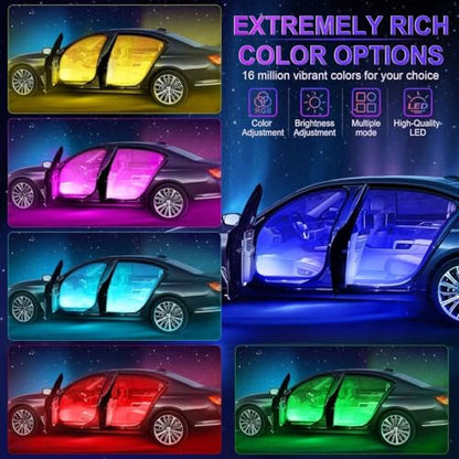 Car LED Lights, RGB Smart Car Interior Lights, App Remote Control - color: RGB 48SMD