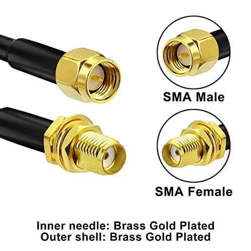 3FT RG58 SMA Male to Female Antenna Extension Cable Jumper Wire - color: SMA Cable, size: 3FT