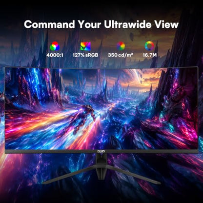 34 Inch Ultrawide Curved Gaming Monitor, 240Hz, UWQHD(3440 x1440) | 1500R, 21:9 VA Panel, 1ms, 127% sRGB, HDR10, FreeSync, HDMI, DisplayPort, VESA, for Work, Business - size: 34 inch