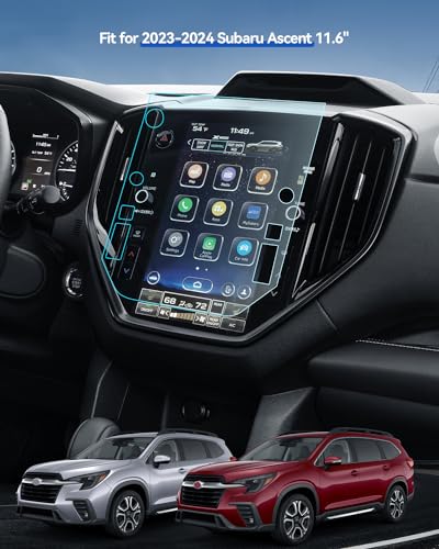 Ascent Screen Protector for 2023 2024 2025 2026 Subaru Ascent Center Control Touchscreen Car Navigation Protector Film Tempered Glass HD Clear Anti-Fingerprint 11.6''