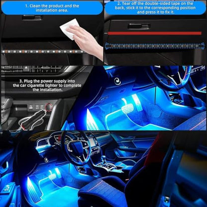 Car LED Lights, RGB Smart Car Interior Lights, App Remote Control - color: RGB 48SMD