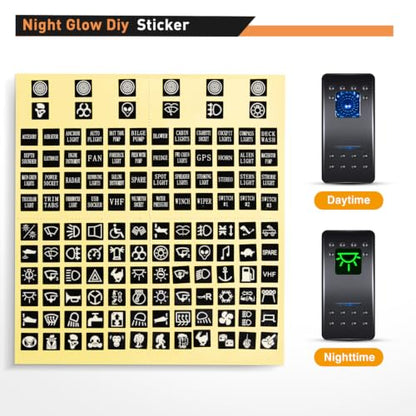 Nilight 3 Gang Rocker Switch Panel with 4.8 Amp Dual USB Charger Voltmeter Night Glow Stickers Waterproof 12V 24V DC Switches for Cars Trucks Boats RVs, 2 Years Warranty,Blue - color: Blue, size: 4 Gang Dual USB