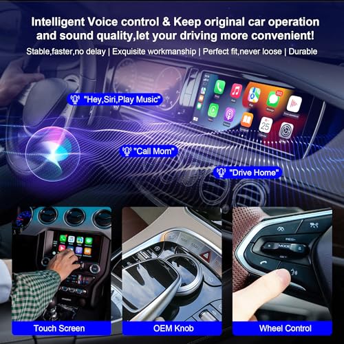 Wireless Carplay Adapter for iPhone, Auto-Connected Plug&Play Carplay Wireless Adapter with BT5.3 & Dual-Band WiFi-No Latency, Stable Fit for Cars, for Apple iPhone iOS 10+,Silver - color: Silver