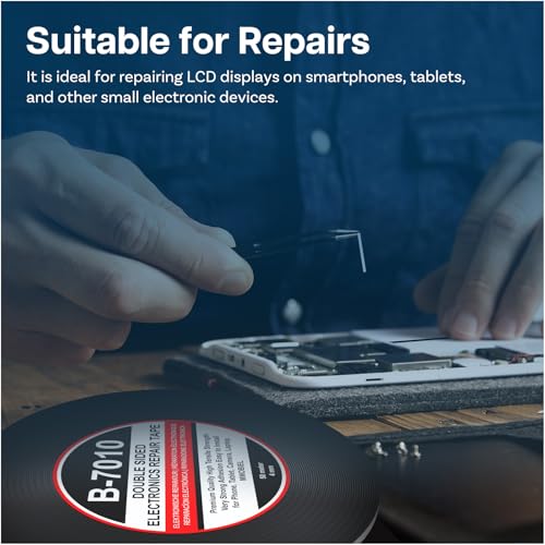 MMOBIEL Double Sided Adhesive Tape 4mm 50m Roll (164ft) Black Ultra Strong Mounting Tape for LCD Screen Repair, Smartphone Tablet Laptop Glass Fix - color: Black, size: 4 mm