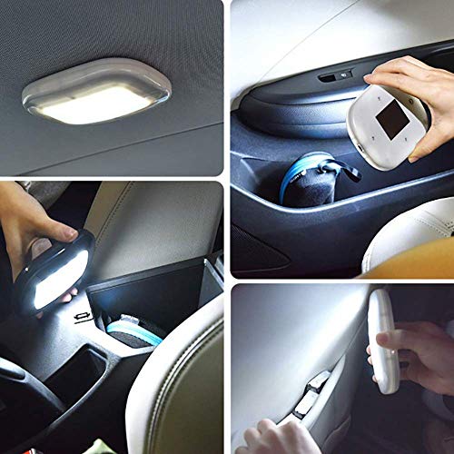 MASO Car Interior Dome Light 10LED Ceiling Roof Lamp 12V USB Rechargeable Reading Lights for Trailer/Van/Yacht/Boat/Caravan（Black+White）
