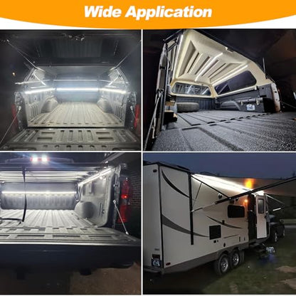 YUGUANG 3Pcs 60 Inch Truck Bed Lights, 6000K White Waterproof LED Truck Bed Lights Strip with On/Off Switch for Trucks, Cargo, Pickup, SUV