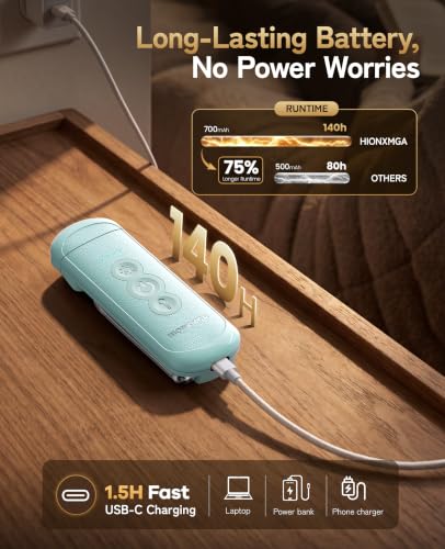 HIONXMGA Rechargeable Book Light,Clip-On Reading Light for Books in Bed - color: Mint