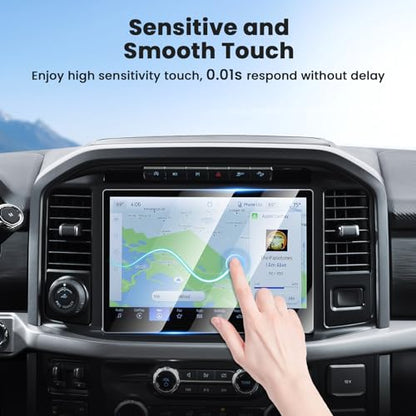 Canvcle Screen Protector for Ford F-150 2021-2025 2026/F150 Lightning 2022-2025 2026, 12 Inch Touch Screen Protector Tempered Glass Screen Cover Navigation Display Infotainment Protective Film - size: 2021-Present Ford F-150/F150 Lightning 12 Inch