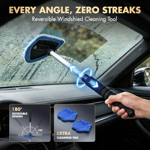 VCANENERGY 29PCS Car Cleaning Kit Interior Detailing for Men Women（Blue） - color: Blue