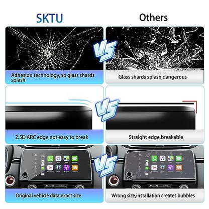 SKTU Screen Protector Foils for 2017-2022 CR-V CRV 7In Navigation Display Tempered Glass 9H Hardness HD Clear Honda LCD GPS Touch Screen Protective Film - color: 2017-2022 CR-V 7In Tempered