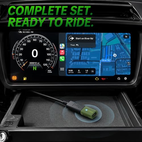 Motorcycle CarPlay Bluetooth Headset Bypass Adapter - color: military green
